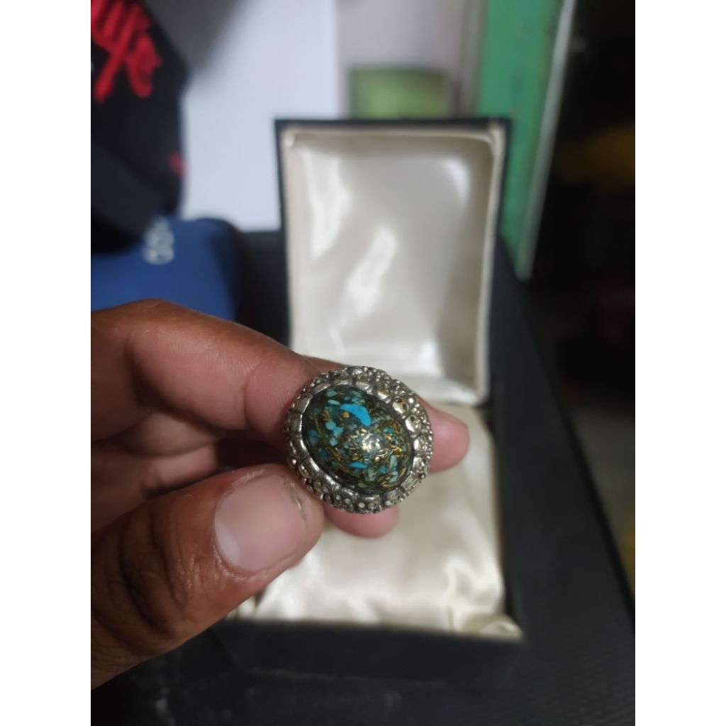 Batu Akik Pirus Urat mas