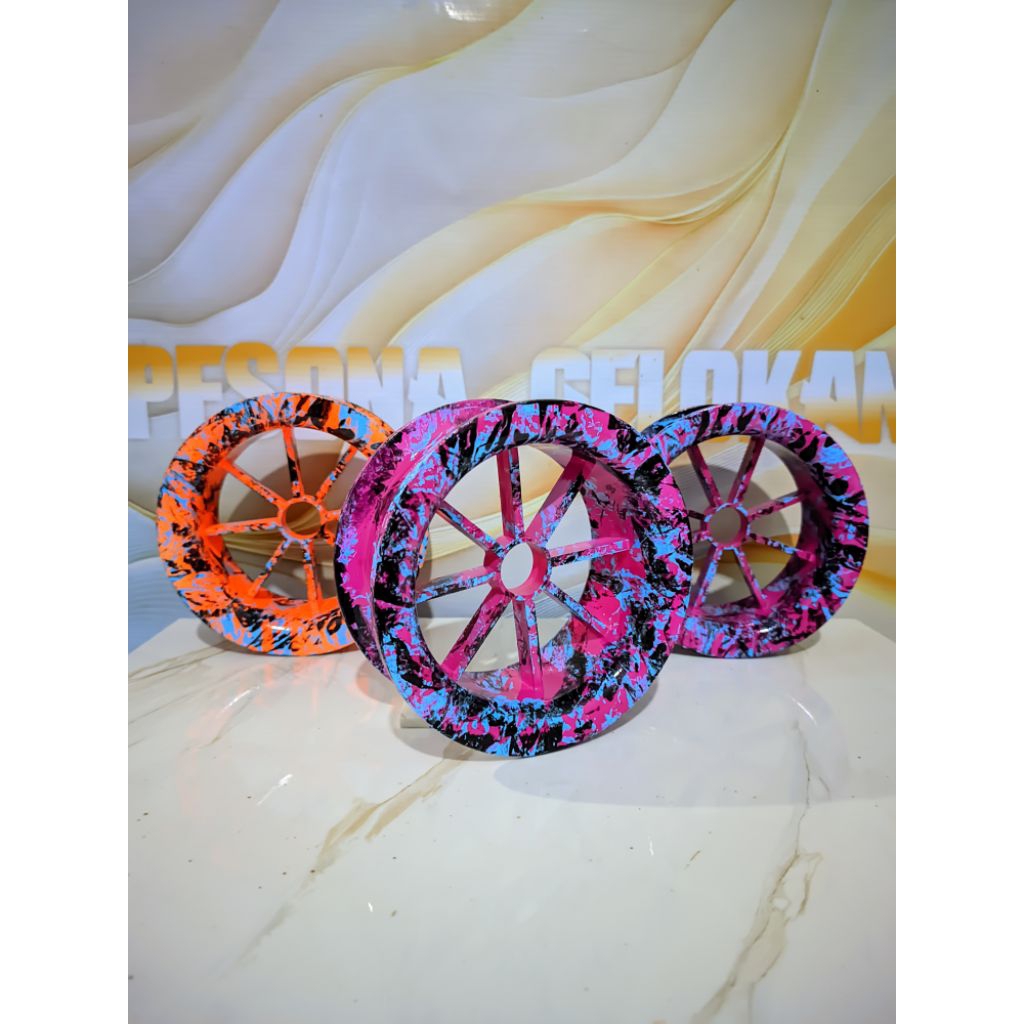 Gulungan Benang Layangan/Bladu BerMotif Unik / Model Brazil / Bahan Tebal 4,3 mm /Ukuran 4 inch/Mura