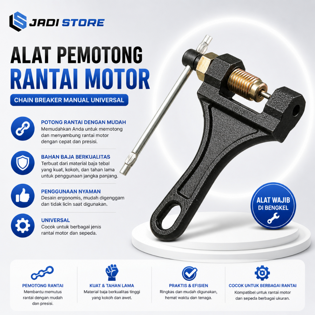 TaffSPORT Alat Pemotong Rantai Motor Chain Breaker DX HF99268 untuk Rantai 420 428 530 Tool Pemutus 