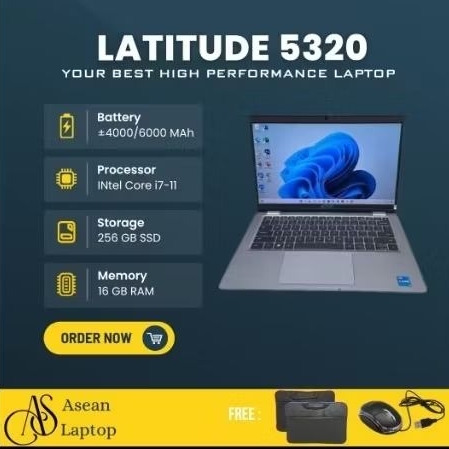 DEL LATITUDE 5320 INtel Core i7 Gen 11 - Multitasking lancar