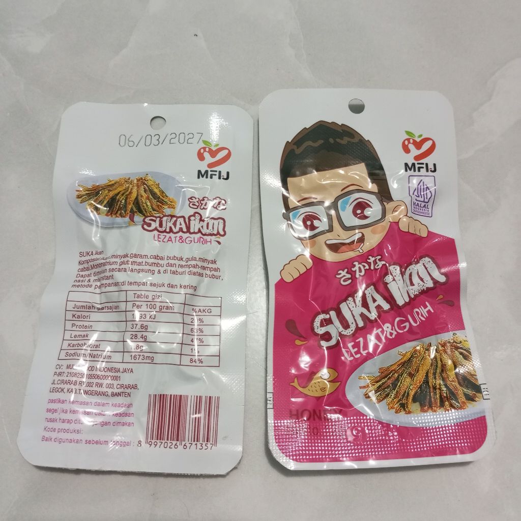 (honey) Halal Snack ikan laut dalam 12g suka ikan