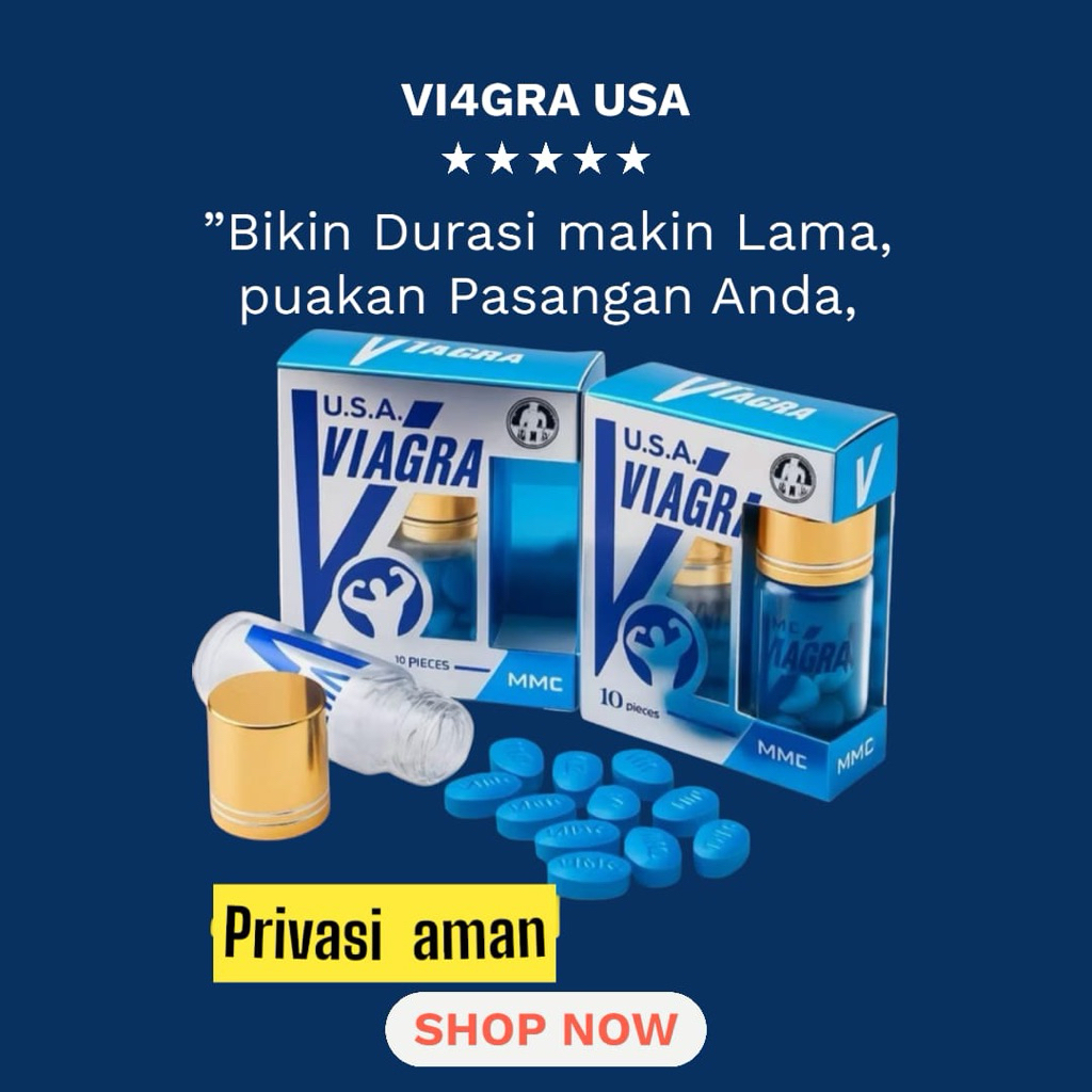100%Original Pil Blue Usa Vi4gra Mmc Asli Import 10Butir Suplemn herbal