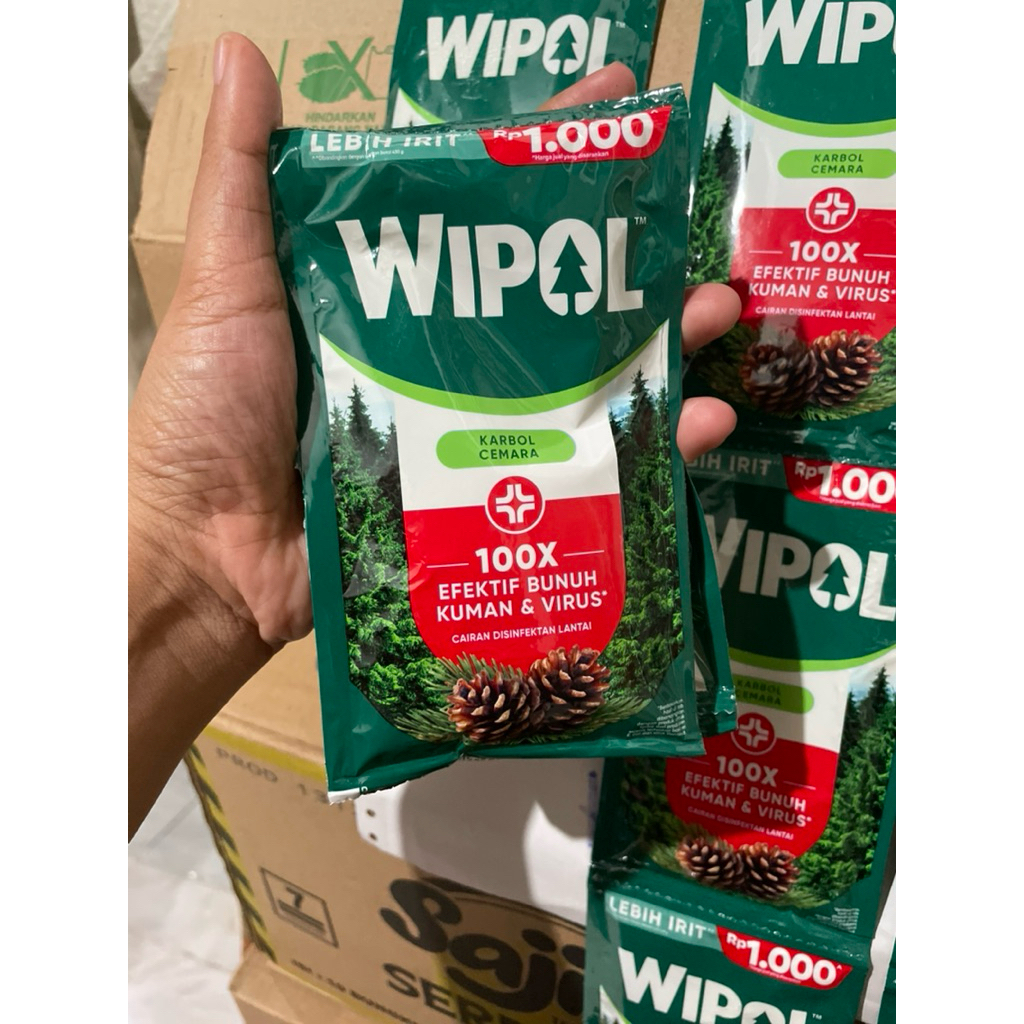 Wipol Karbol Cemara Renceng Wipol Pembersih Lantai Refill - Pembersih Lantai Wipol Kemasan Ekonomis 