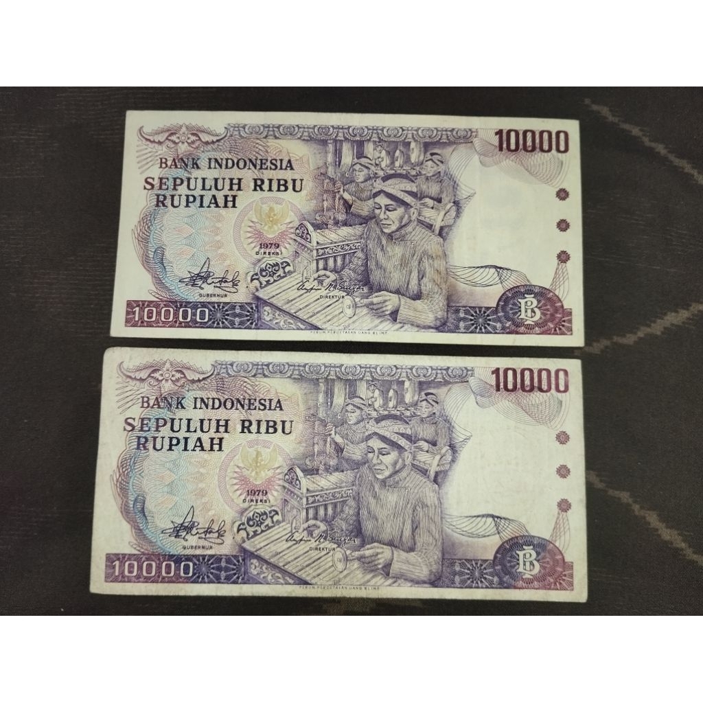 uang kertas kuno 10 rb gamelan