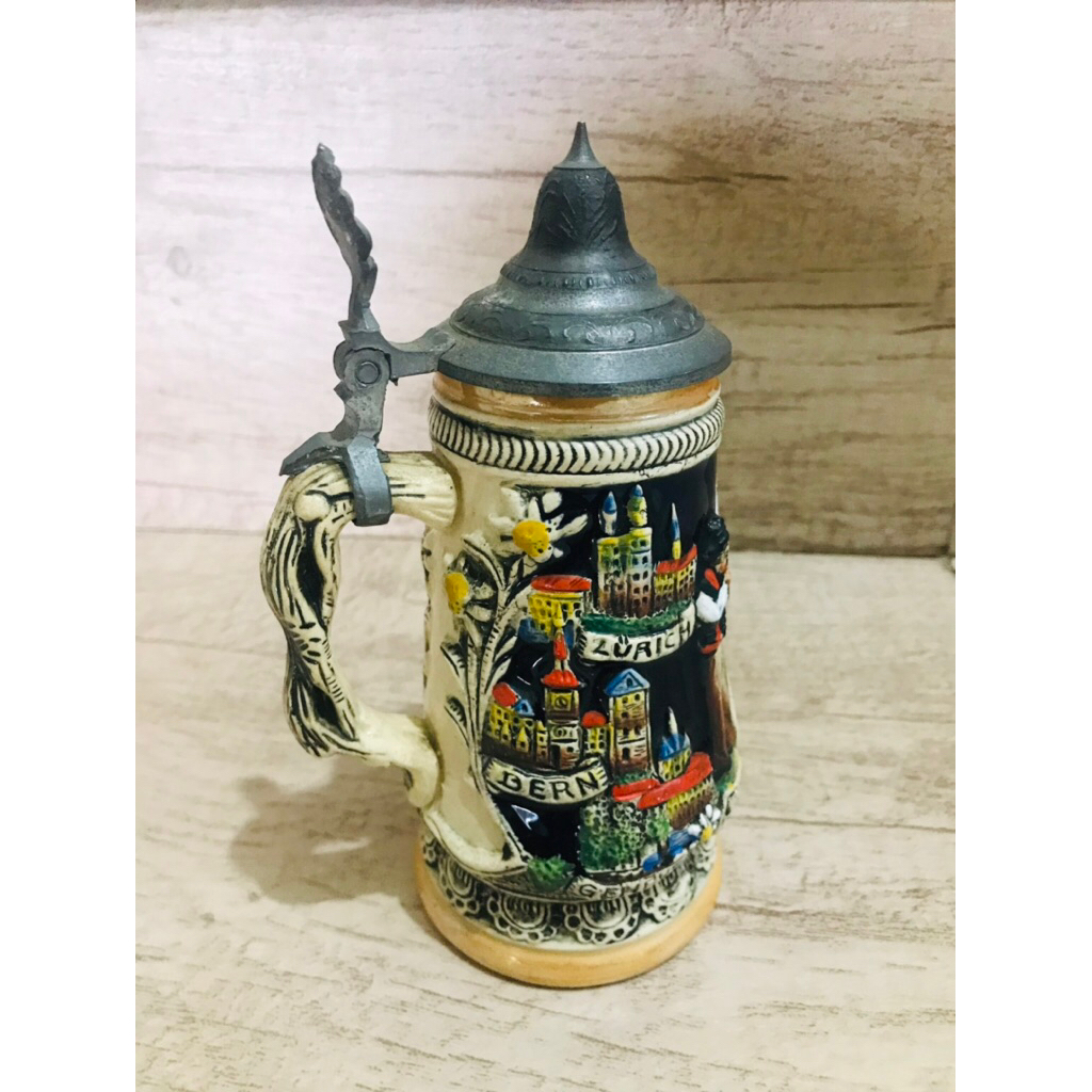 Gelas antik old Beerstein Eropa Made in Germany