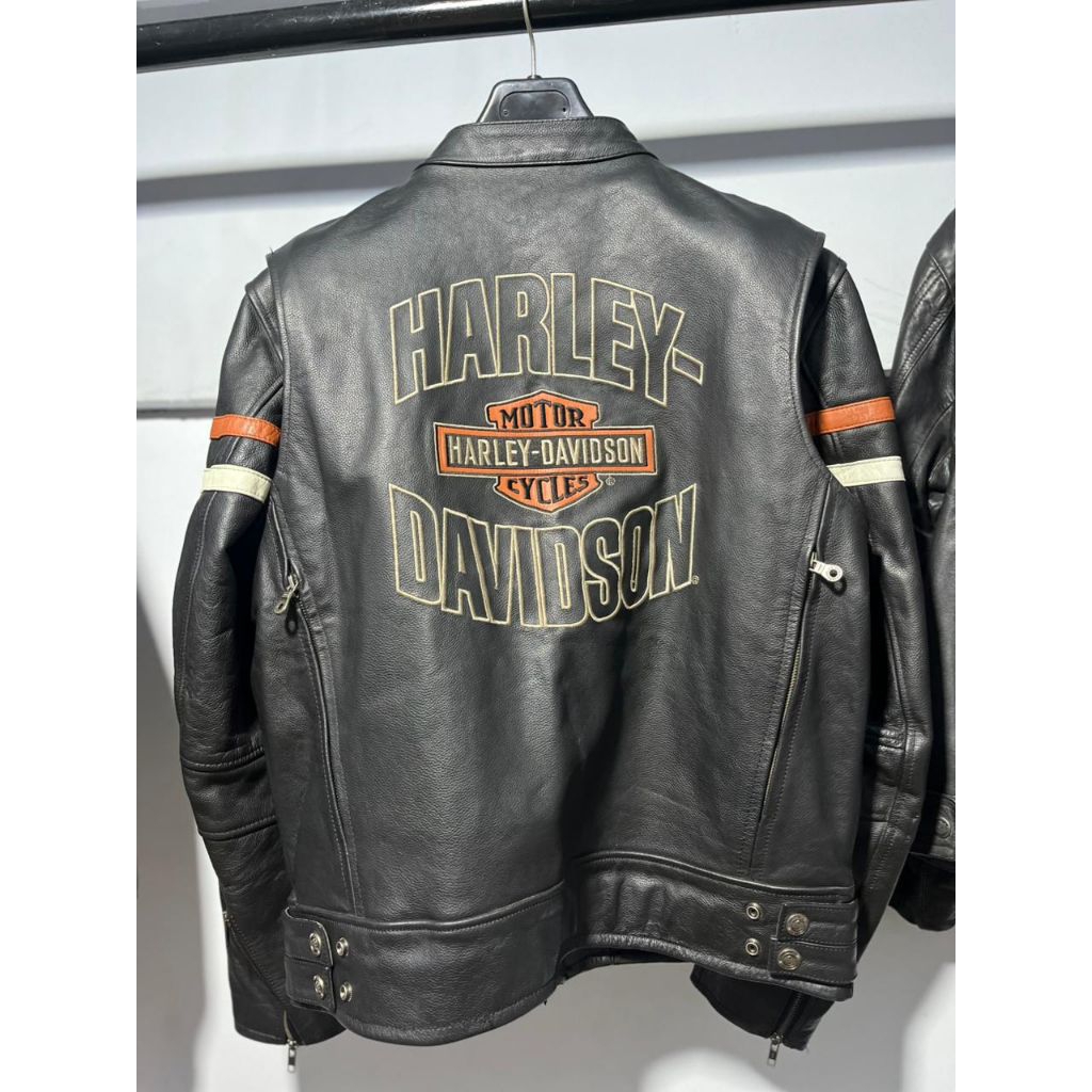 Harley Davidson HD Classic Caferacer Leather Biker Jacket X Jaket Kulit Avirex RBC Aero Vanson Leath