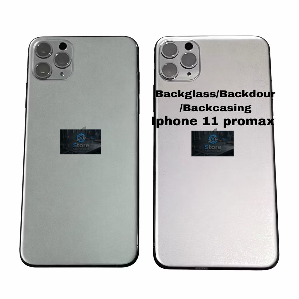 BACKGLASS/BACKDOOR/BACKCASING IPHONE 11 PRO MAX + KACA KAMERA ORIGINAL - TUTUP BELAKANG