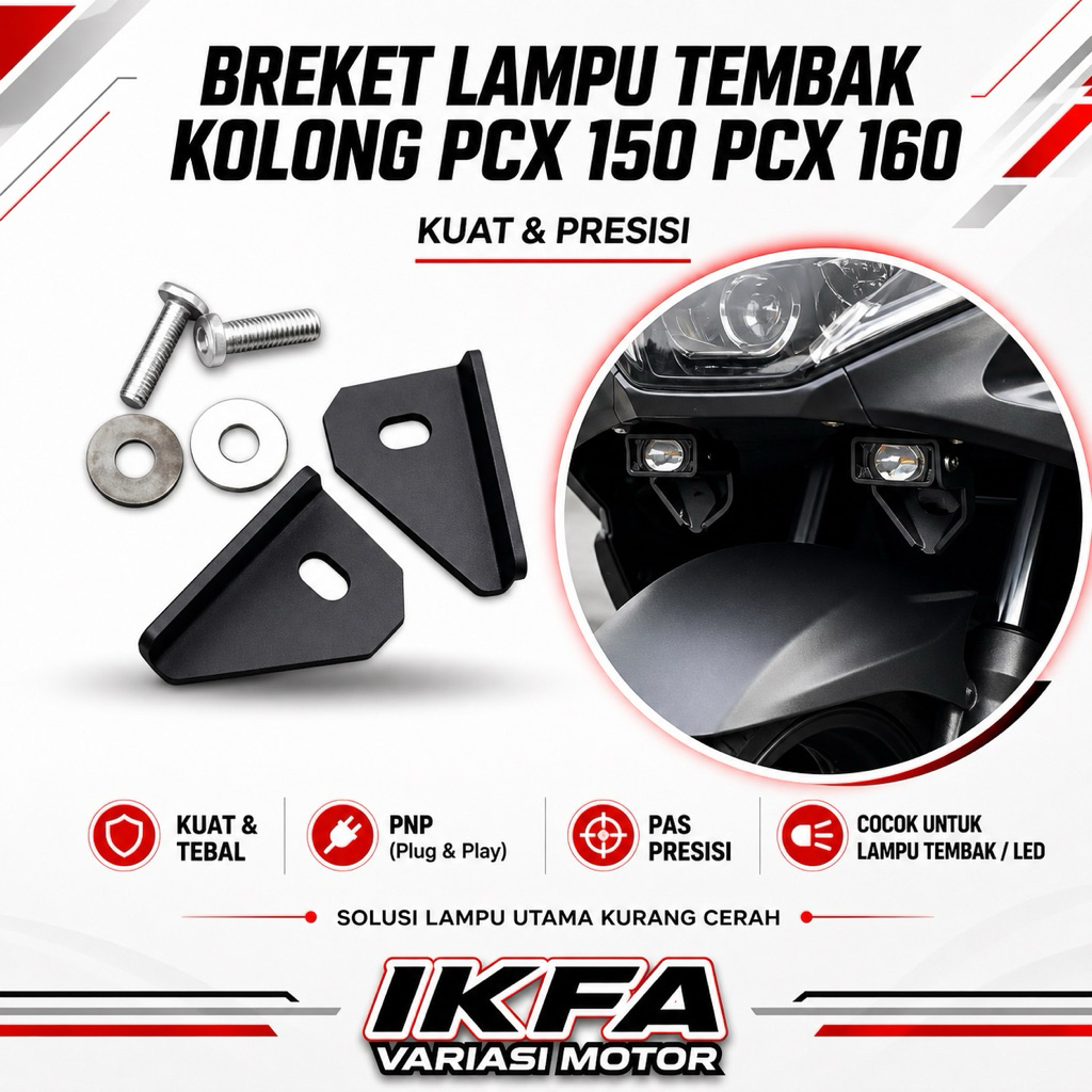Breket Dudukan Lampu Tembak Breket Lampu PCX | Bracket Breket Dudukan Lampu Tembak D2 Laser New PCX 