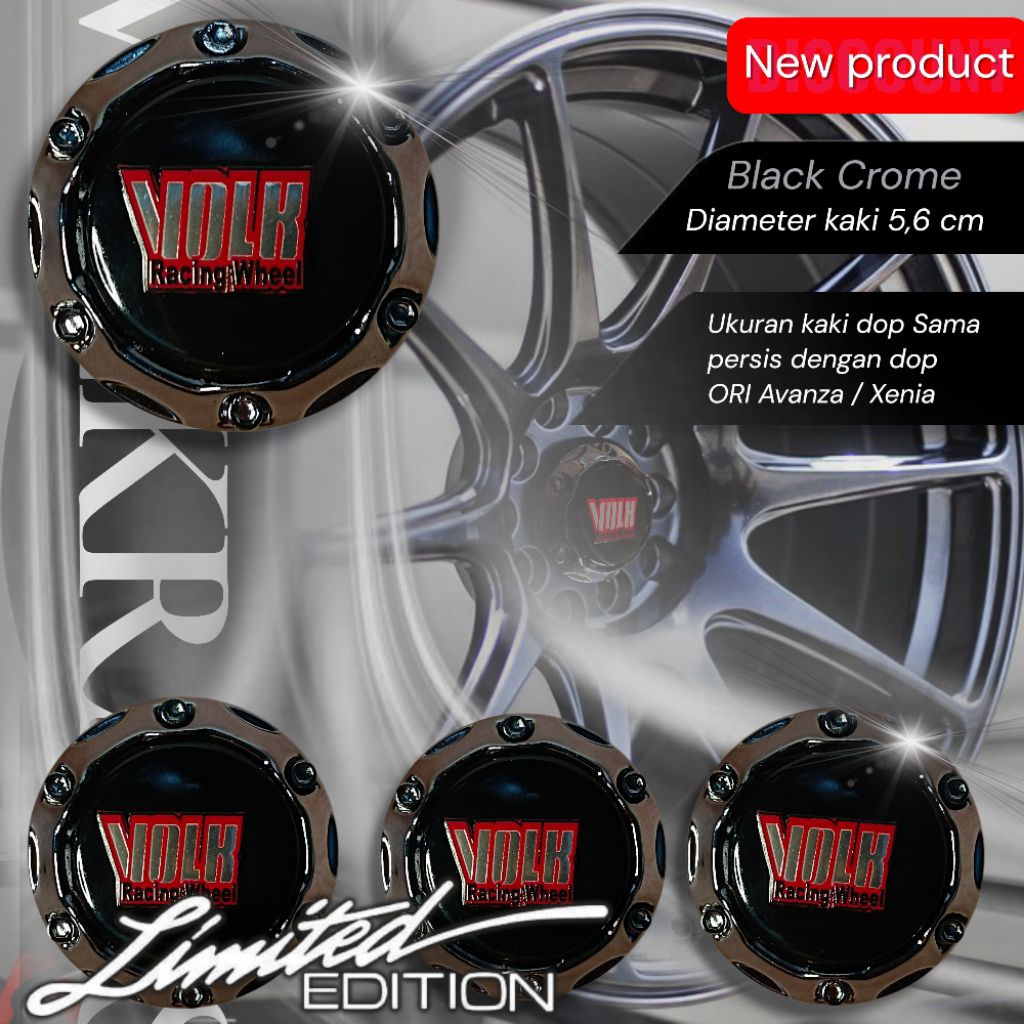 Tutup Dop Velg Avanza Xenia Xpander Racing Universal Ring 14 15 16 17 Diameter 5,9cm 6cm