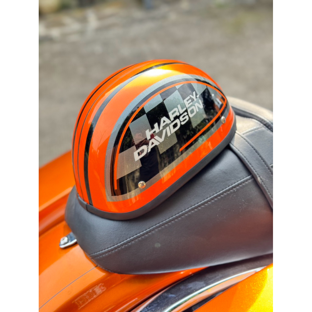 helm harley davidson cetok catok batok halfface