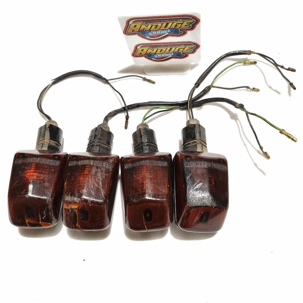 mika kaca lampu sein sen reting riting set depan belakang Suzuki TS125 TS 125 subsitusi A100 A 100 e