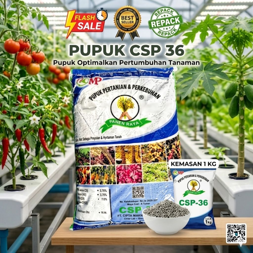 Pupuk CSP 36 Pupuk Penyubur Tanaman Kemasan Hemat 1 KG [ PROMO FLASH SALES ]