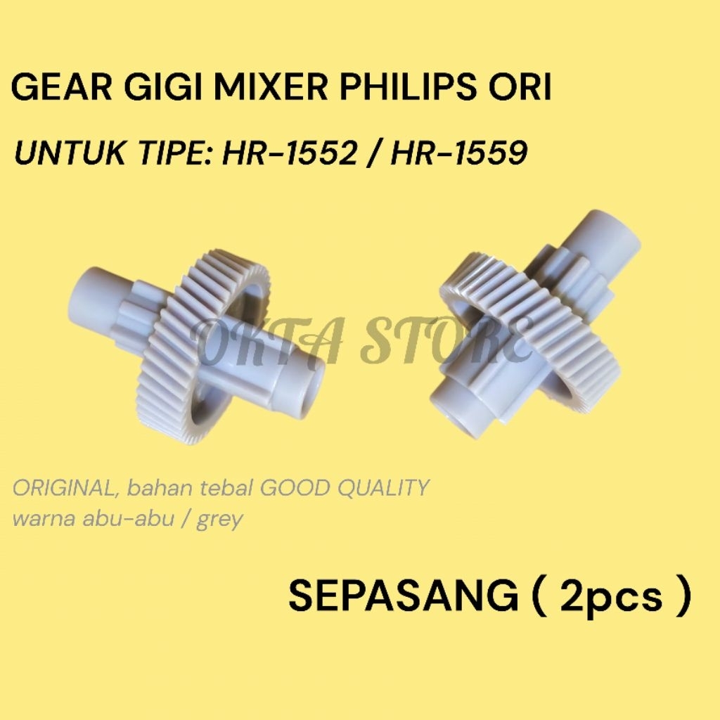 Gear / Gir Gigi Mixer Philips Hr 1552/1559 Ori Gear Mixer Philips Hr1552  Hr1559 Abu - abu