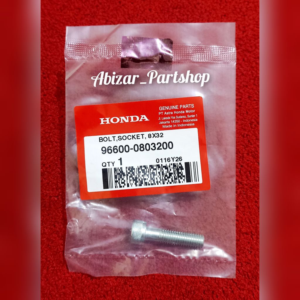 966000803200 Bolt Socket 8x32 / Baut Stang Baut Raiser Stang PCX 125 KWN PCX 150 KZY CBU PCX 150 K36