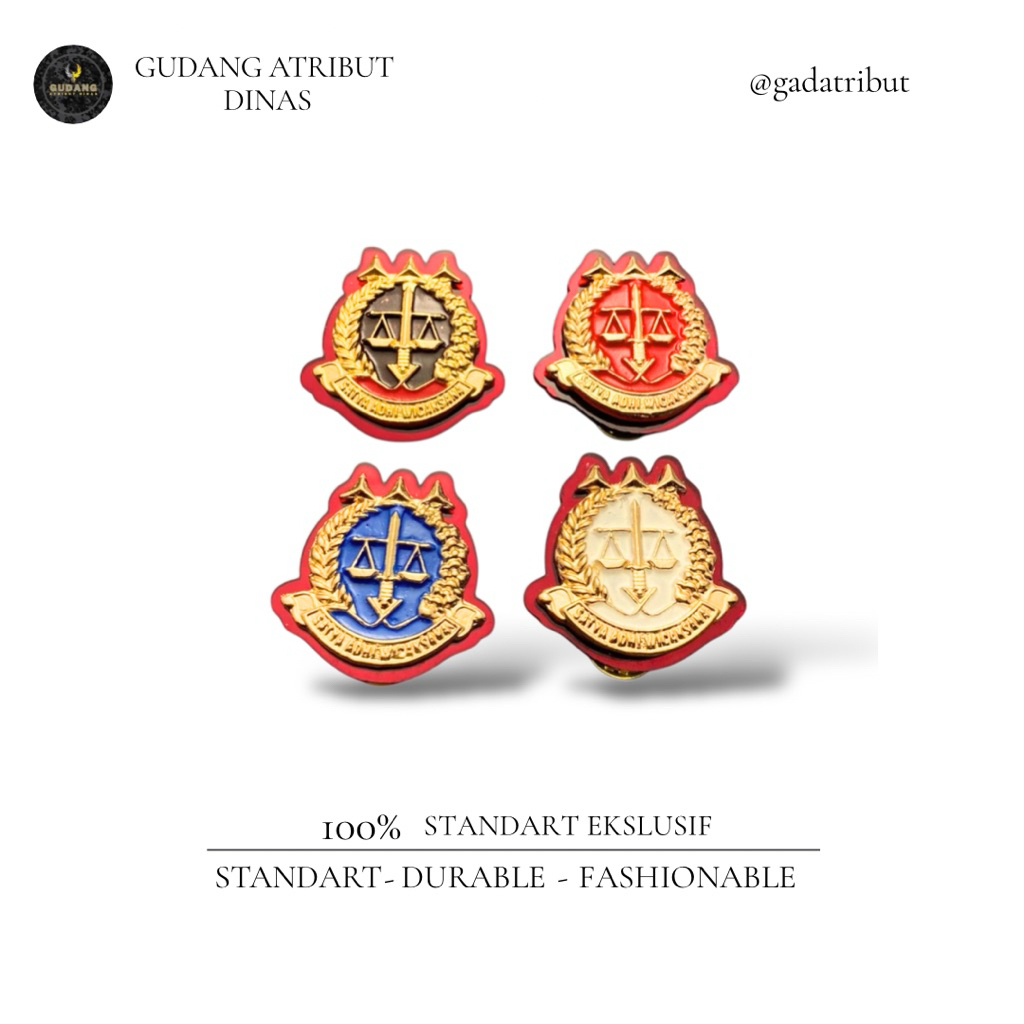 Pin Lencana Kejaksaan Standart / Pin Lencana Kejaksaan / Atribut Jaksa / Atribut Dinas / GUDANG ATRI