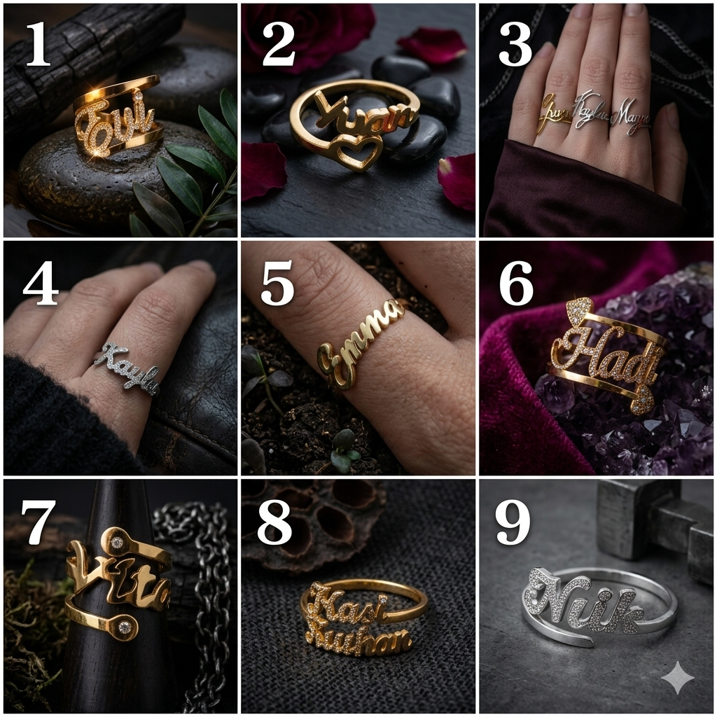 Cincin Nama Murah Berkualitas,cincin Custom nama banyak model