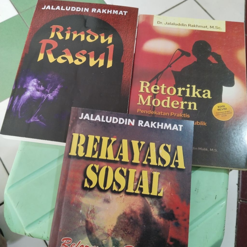 Sepaket buku Jalaluddin Rakhmat rindu rasul retorika modern rekayasa sosial