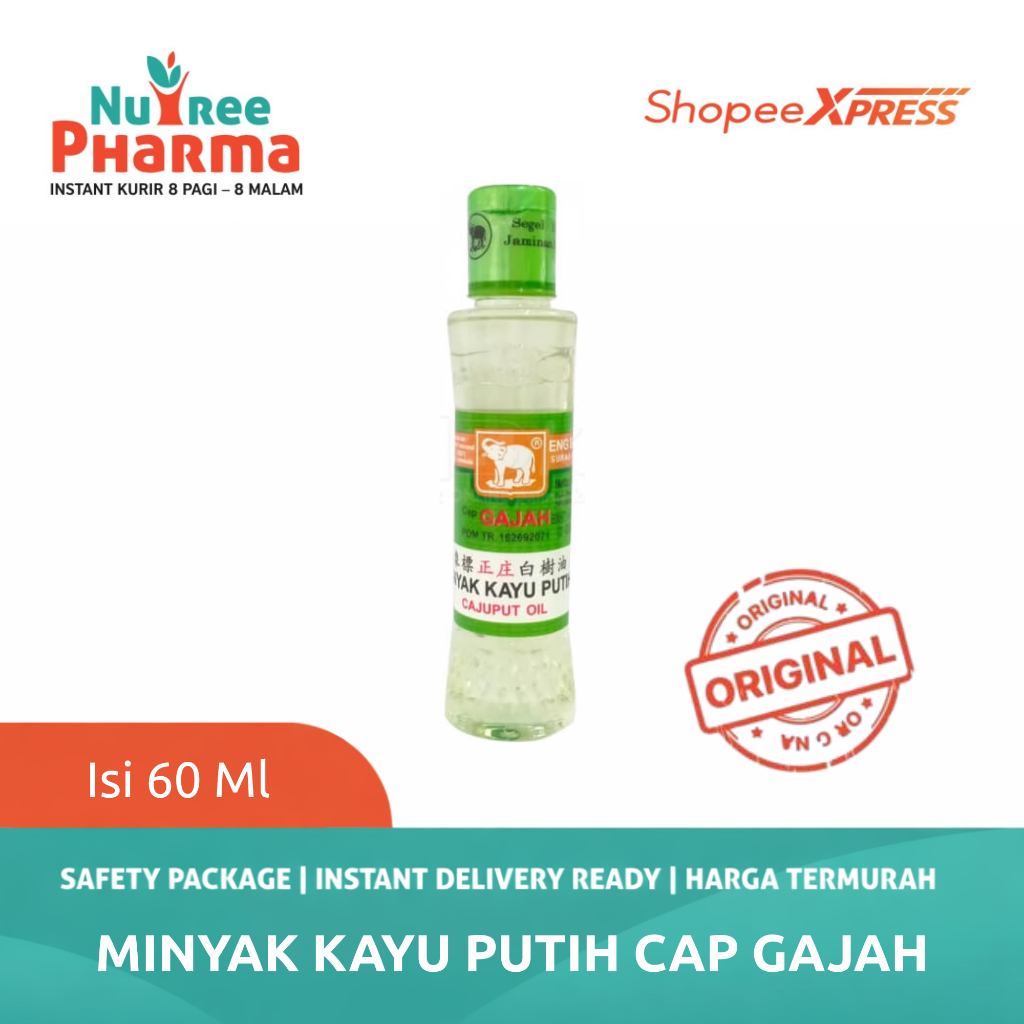 Cap Gajah Minyak Kayu Putih 60 ML / Minyak Kayu Putih Cap Gajah