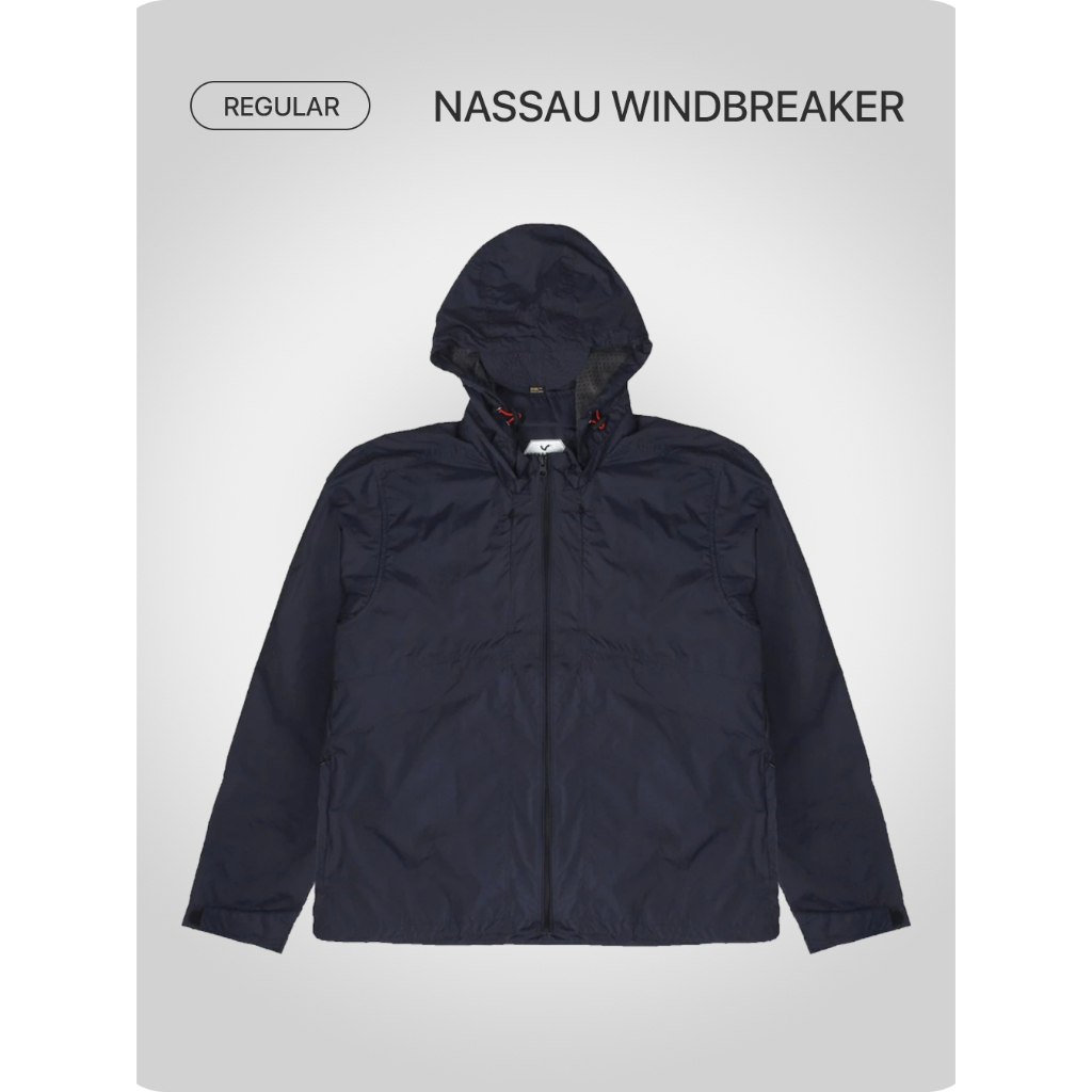 Jaket Parasut Wind Breaker Navy Unisex Nassau Reguler Fit BRBL