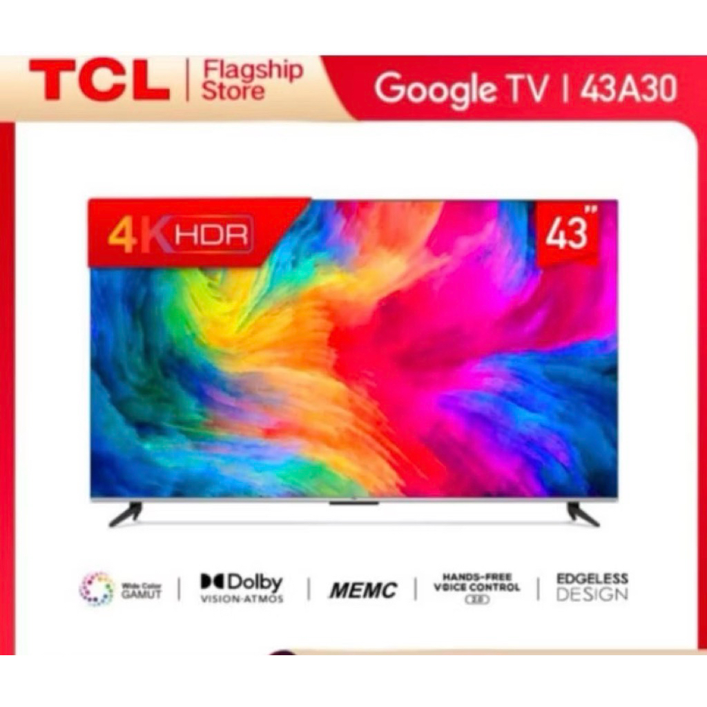 TV LED TCL 43 inch android google tv netflix smart tv preloved second murah