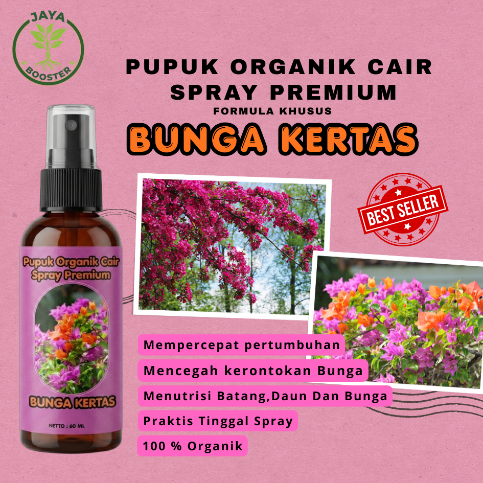 Pupuk Spray Penyubur Pelebat Bunga Kertas - Pupuk Bougenville - Pupuk Organik Spray Tanaman Hias