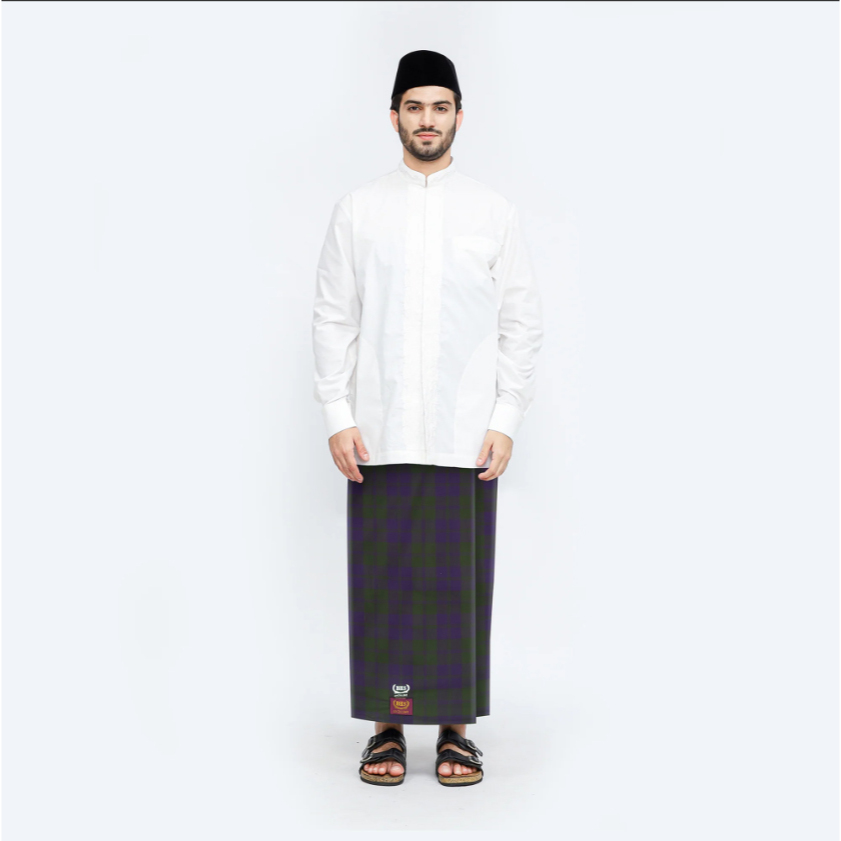 Sarung BHS Excellent Gold Motif E51 KDT Ungu Hijau 02