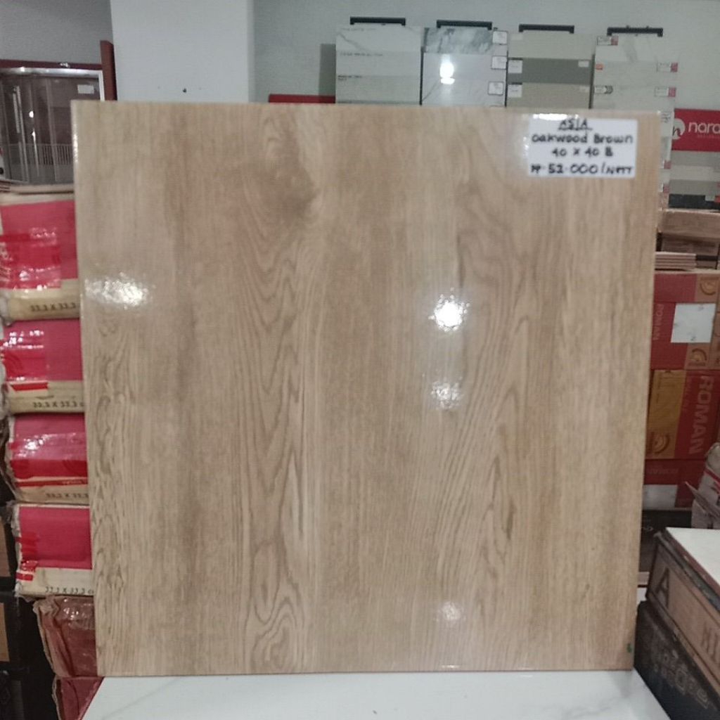 Keramik Lantai Asia Oakwood Brown 40x40 kw2