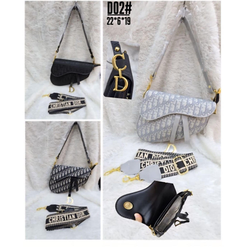 Tas Import Wanita - Tas Sedel Tidak Embos Kanvas D02