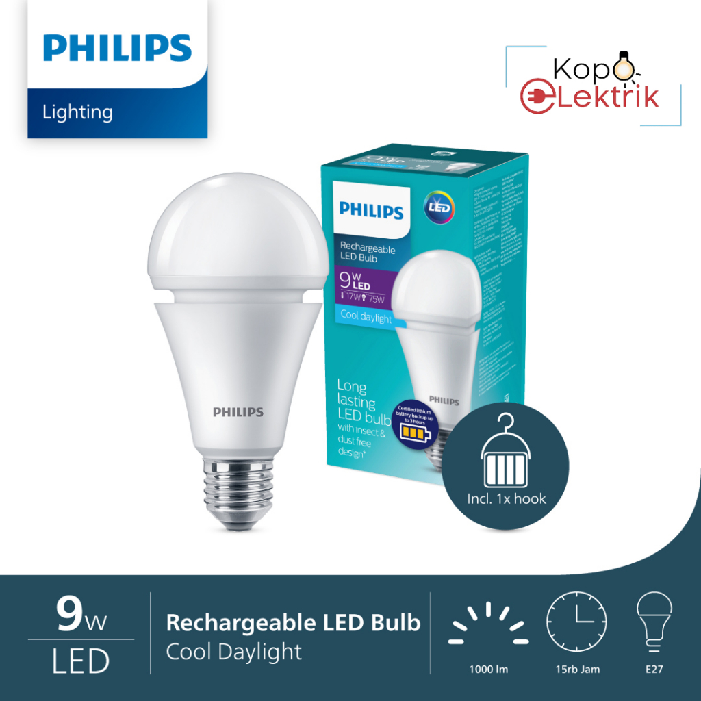 Lampu Emergency Philips 9W Lampu Darurat Putih