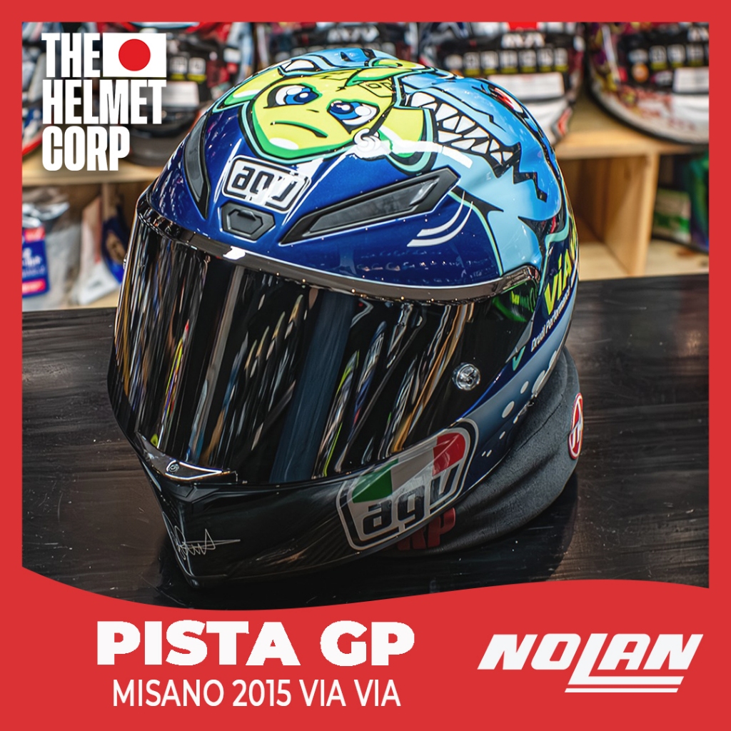 HELM AGV PISTA GP ROSSI MISANO 2015 VIA VIA FULL FACE HELMET RIDING CARBON ORIGINAL