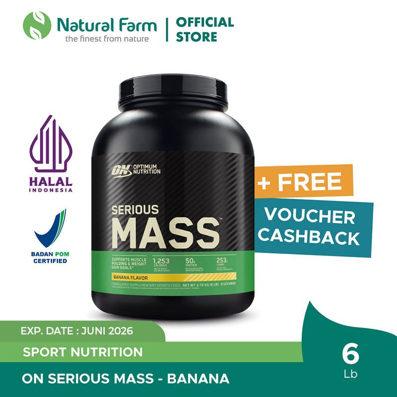 Optimum Nutrition Serious Mass Banana 6 Lb [Exp. Date 06/26]