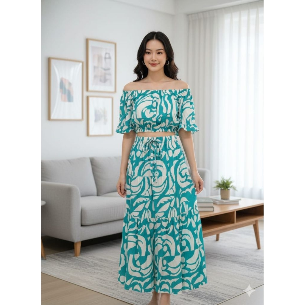 One Set rok Mona Rayon Premium lembut PernikBali