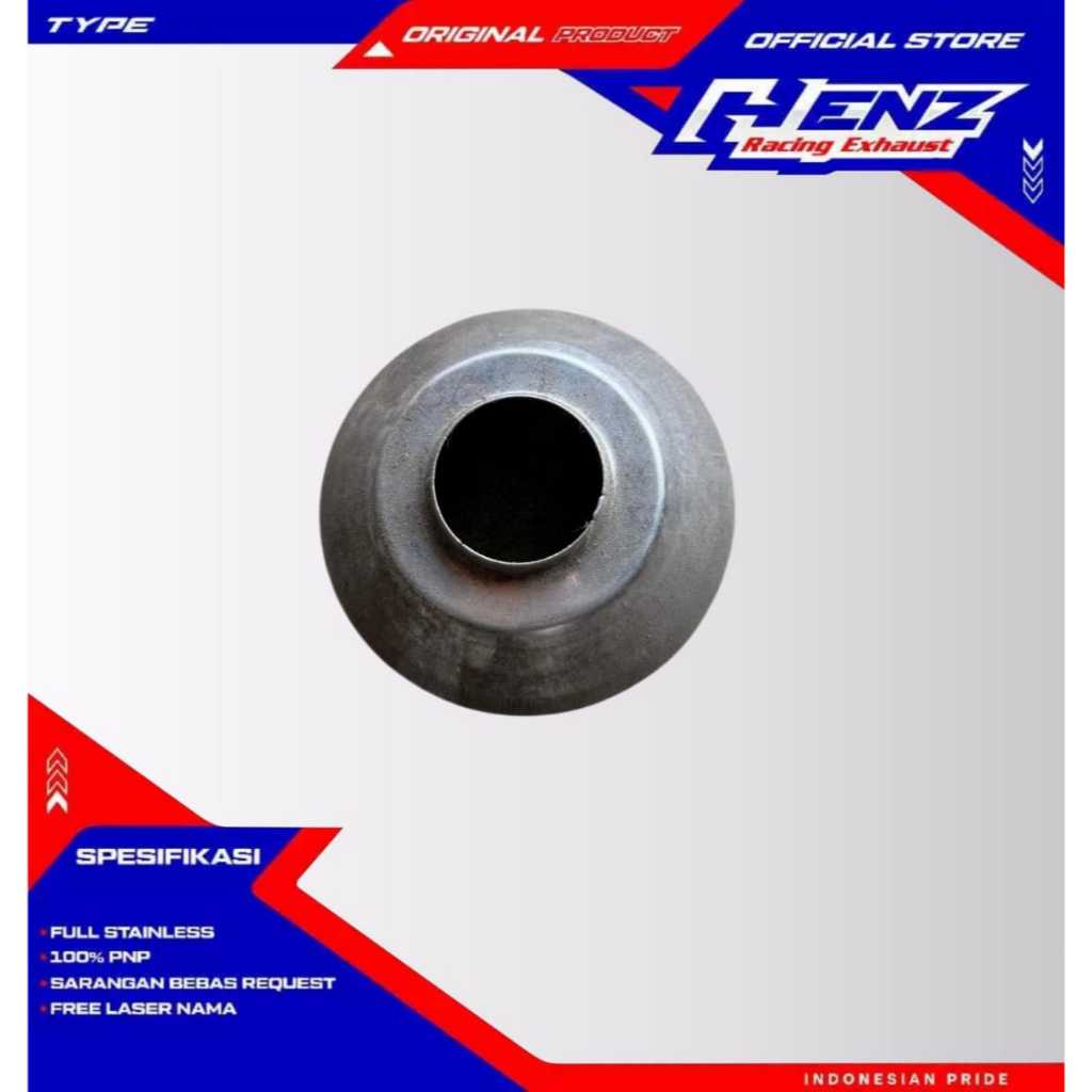 Tutup kenalpot matic henz racing exhaust