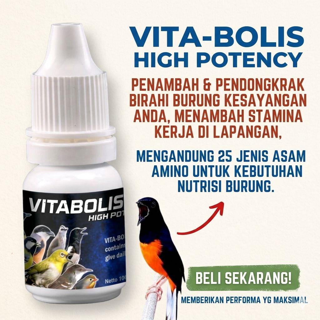 Multivitamin Burung dengan 25 Asam Amino untuk Stamina dan Gacor