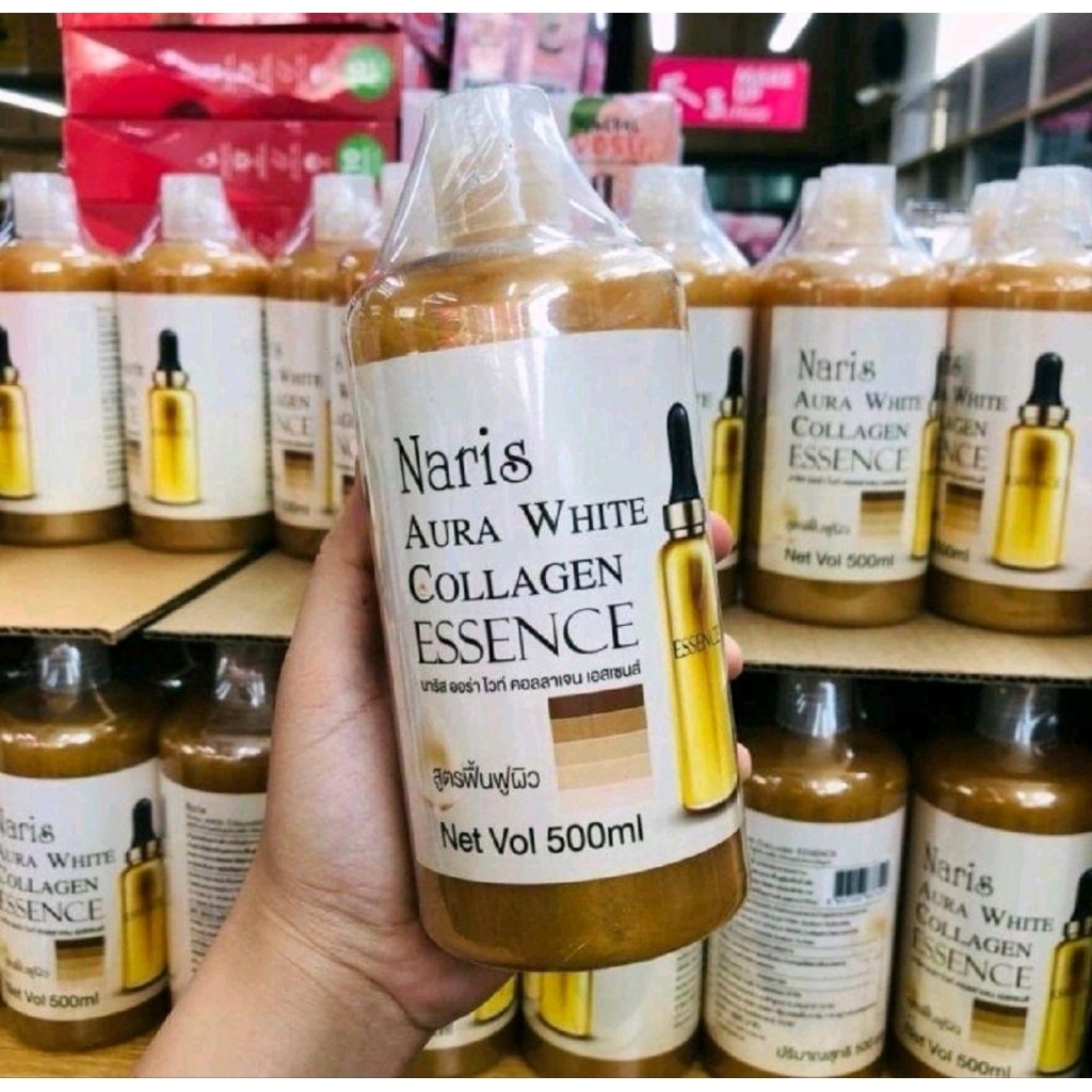 NARIS AURA WHITE THAILAND | Collagen Essence 500Ml 100% Original