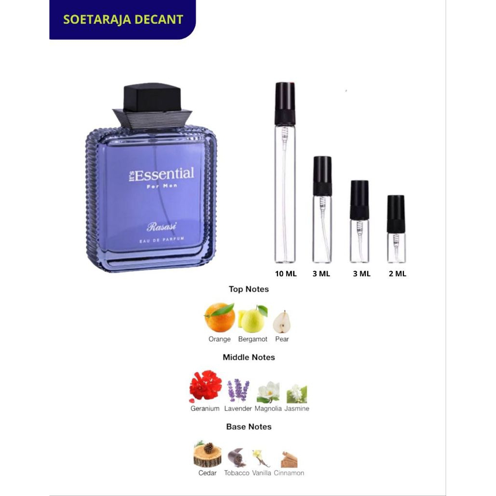 Decant Rasasi - Its Essential EDP for Man