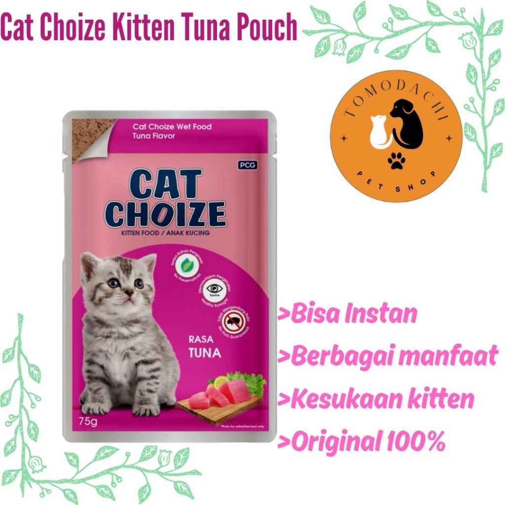 CAT CHOIZE POUCH MAKANAN BASAH KITTEN UKURAN 75GR