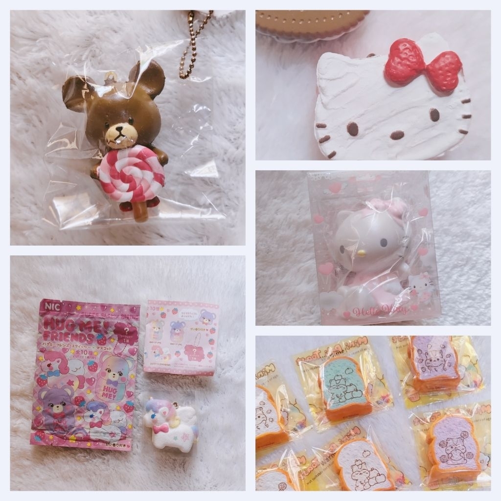 Squishy Rare (hello kitty, rilakkuma, japan tag dll)