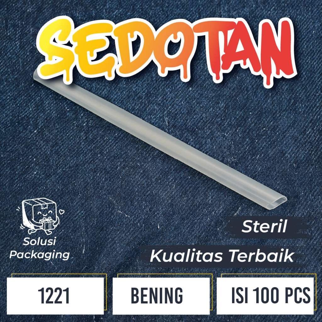 Sedotan Plastik Bening Steril Isi 100 pcs Sedotan Bubble Hitam/Sedotan Bubble Bening/Sedotan Boba