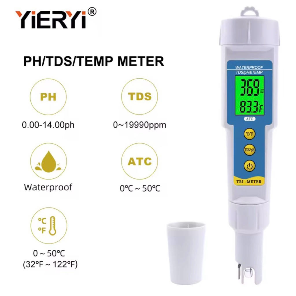 Ph-986 3-In1 Ph Meter Tds Ph Meter Suhu Aquarium Acidometer Drink Water Quality Analyser