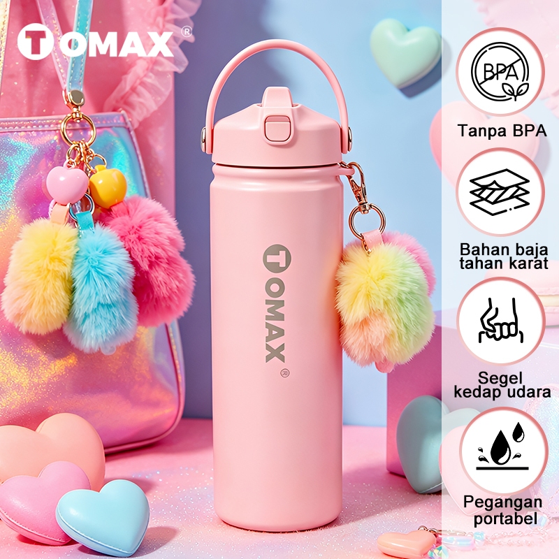 TOAMX Tumbler Aesthetic Botol Minum Stainless Steel 750Ml Sport Tumbler Vaccum Bottle Tumbler Pink T