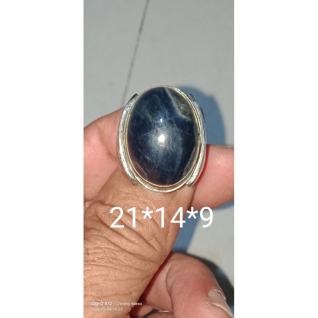 cincin batu akik lapis lazuli