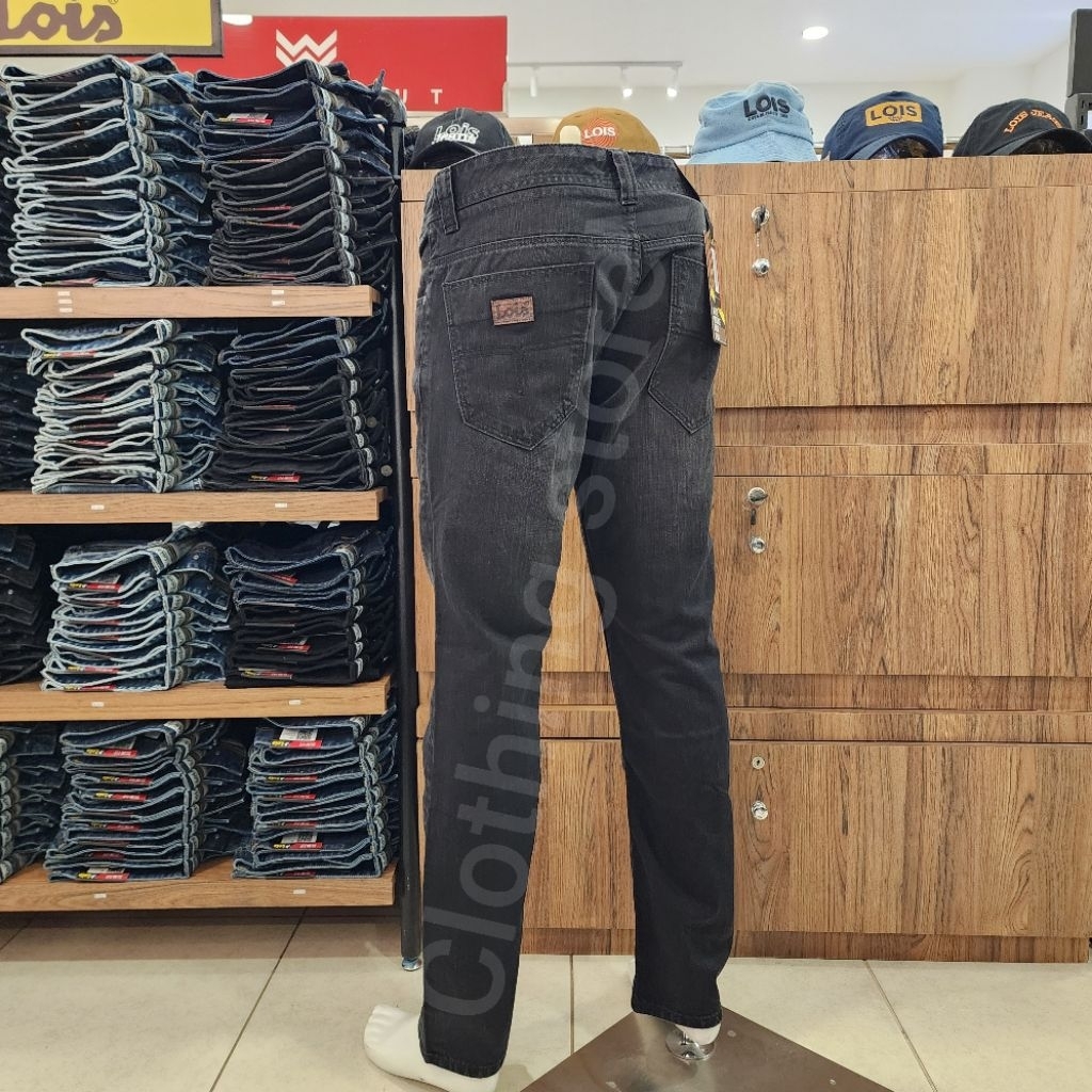 LOIS ORIGINAL celana jeans panjang pria slimfit hitam CFL133HB