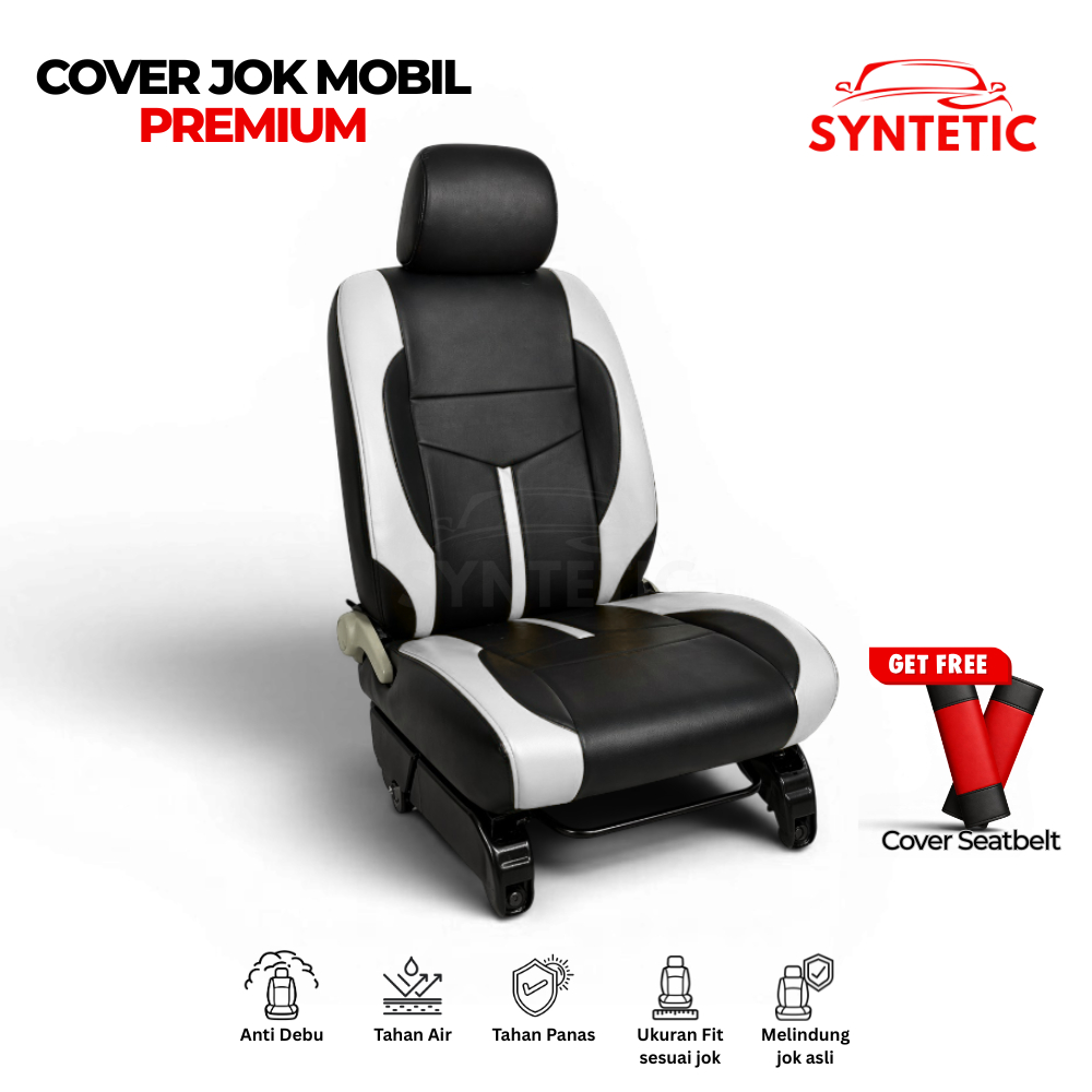 SYNTETIC - Sarung Jok Mobil Rush/Terios 2006-2010 Bahan Kulit Sintetis Custom Motif Full Busa 3 Bari