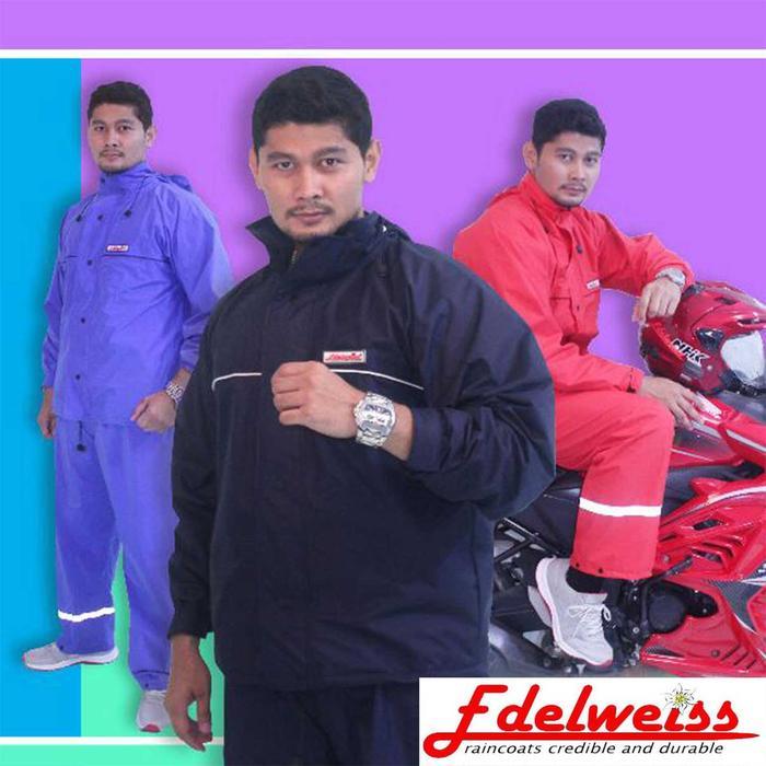 JAS HUJAN JAKET CELANA EDELWEISS BAHAN ANTI AIR