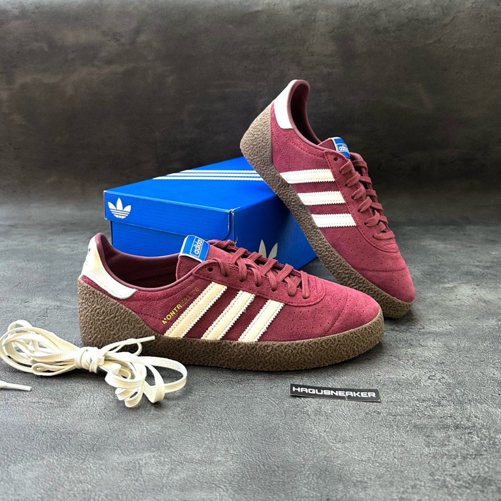 ADIDAS MONTREAL 76 NOBLE MAROON/OFF WHITE #JR8371 HAGUSNEAKER GARANSI 100% ORIGINALS