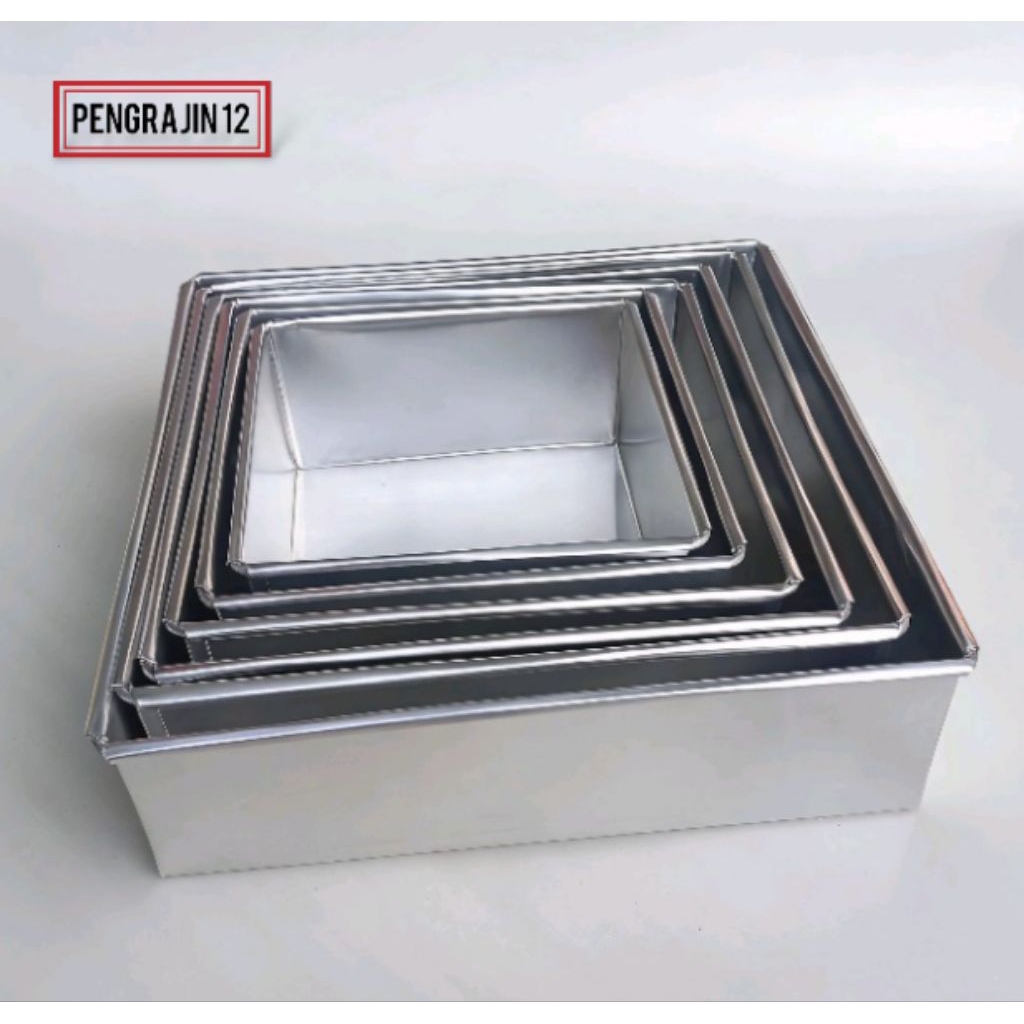 Loyang kotak ukuran 8x8x7cm || 10x10x7cm || 12x12x7cm || 14x14x7cm || 16x16x7cm || 18x18x7cm || 20x2