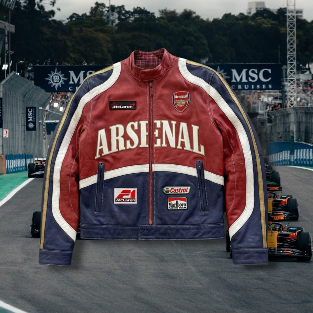 IAMYOURQL - McLaren F1 Race Jacket Leater (Arsenal Ed)