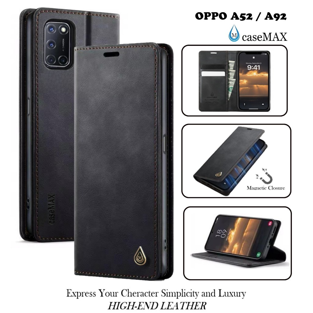 Flip Case OPPO A52/A92 Case Wallet Kulit Casing Dompet Case Wallet Leather Flip Case OPPO A52/A92 Ca