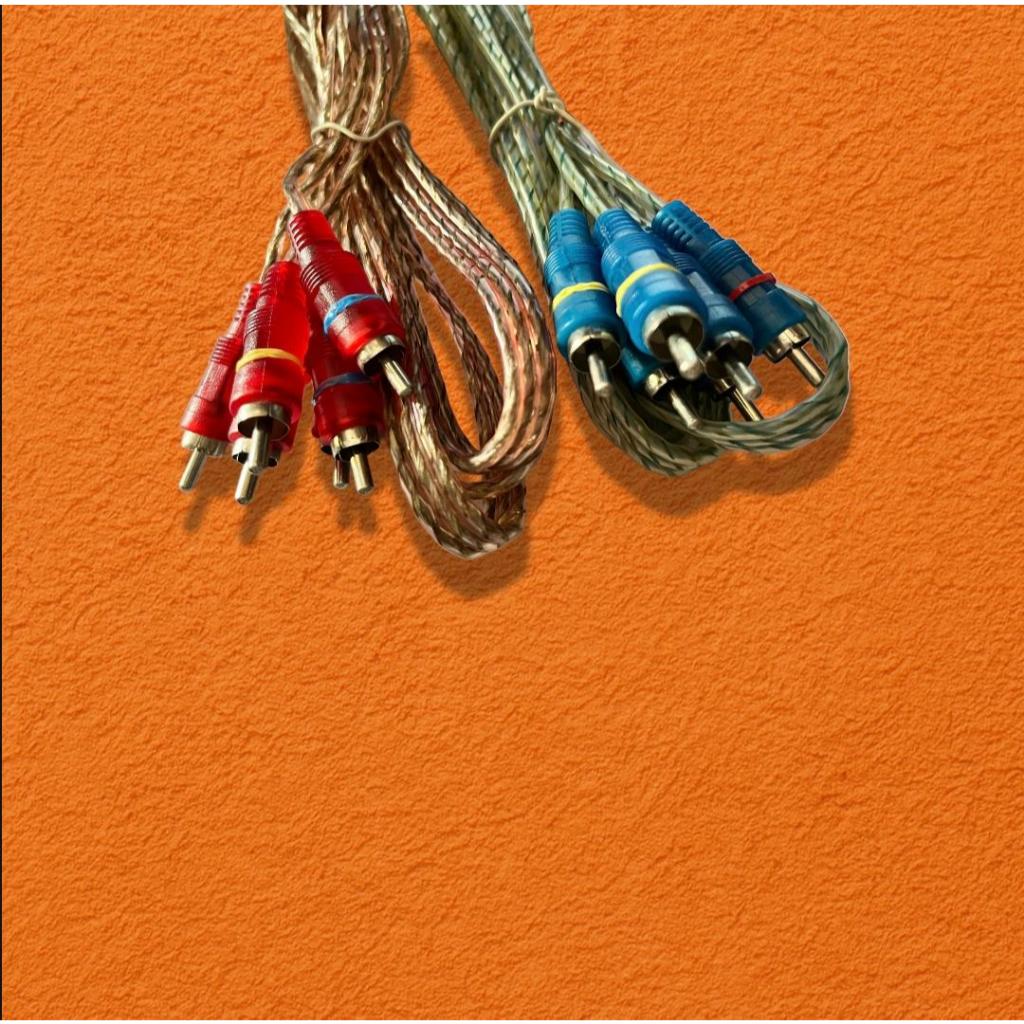 KABEL RCA 3 TO 3 MALE TRANSPARAN KABEL RCA 3 TO 3 Jack